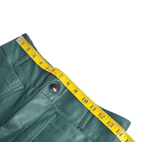 Anthropologie Maeve The Colette Crop Wide Leg Pant, Faux Leather, Green, 28 - Picture 6 of 9